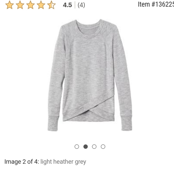 Athleta criss-cross sweatshirt Light Heather gray - Picture 7 of 9